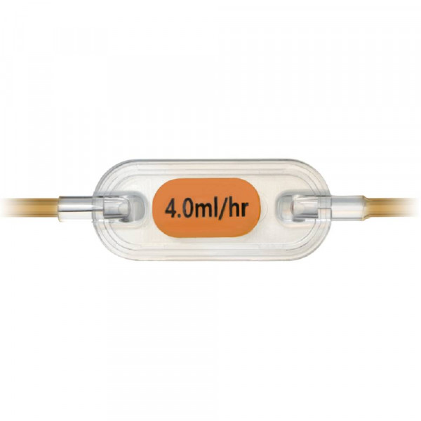 Microfluidic chip flow restrictor