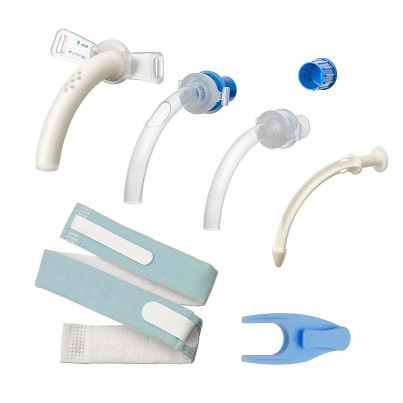 Fenestrated tracheostomy tube with two inner cannula R-Trach uncuffed 