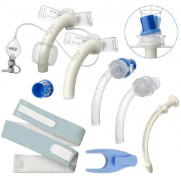Tracheostomy tubes with inner cannulas. R-Trach. Fenestrated