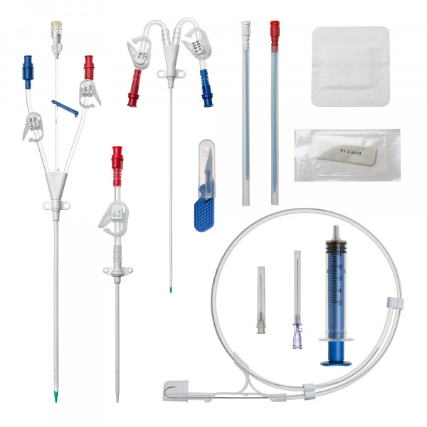 Hemodialysis catheter kits
