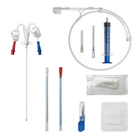 Hemodialysis catheter kits. Qurved type