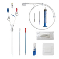 Hemodialysis catheter kits. Straight type