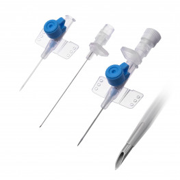 Intravenous Catheter with perforated flexible wings, with injection port with snap fit cap
