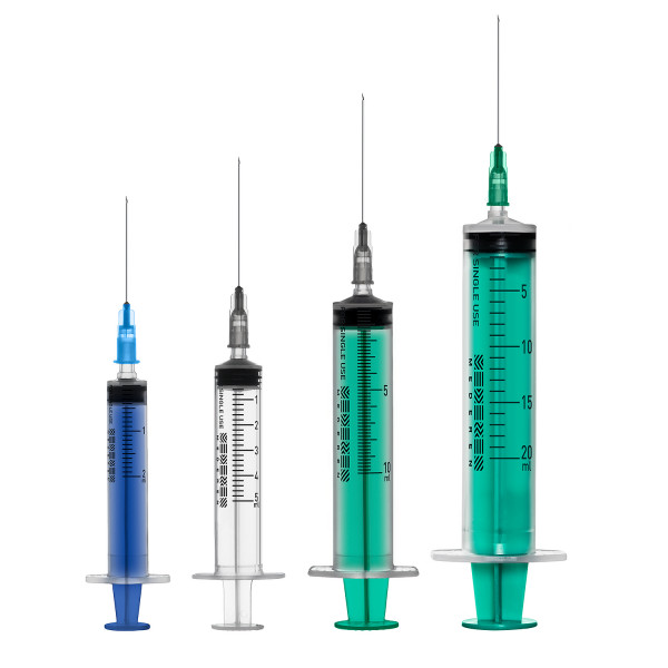3-part disposable syringes