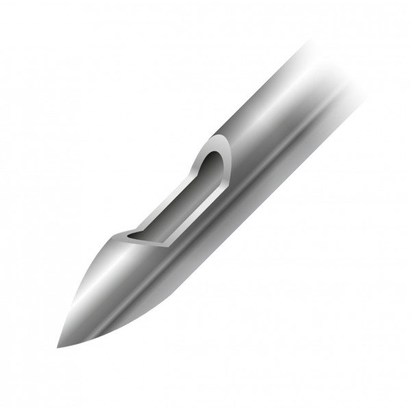 Pencil point needle tip