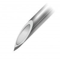 double-pointed, beveled tip and short secondary bevel