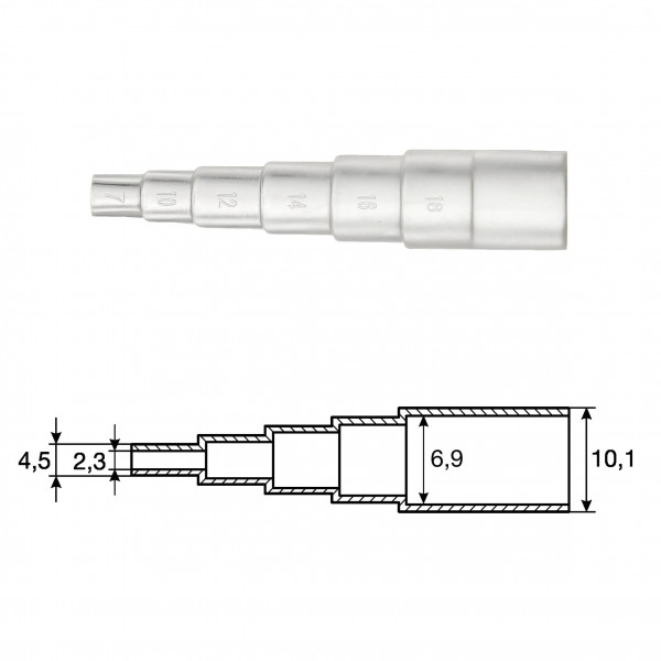 Straight Double taper PVC connector