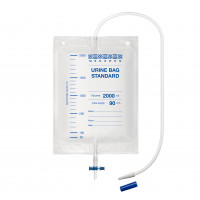 Bedside Urine Bags 2000 ml with T-valve