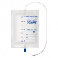Bedside Urine Bags 1000 ml with Pull-push valve